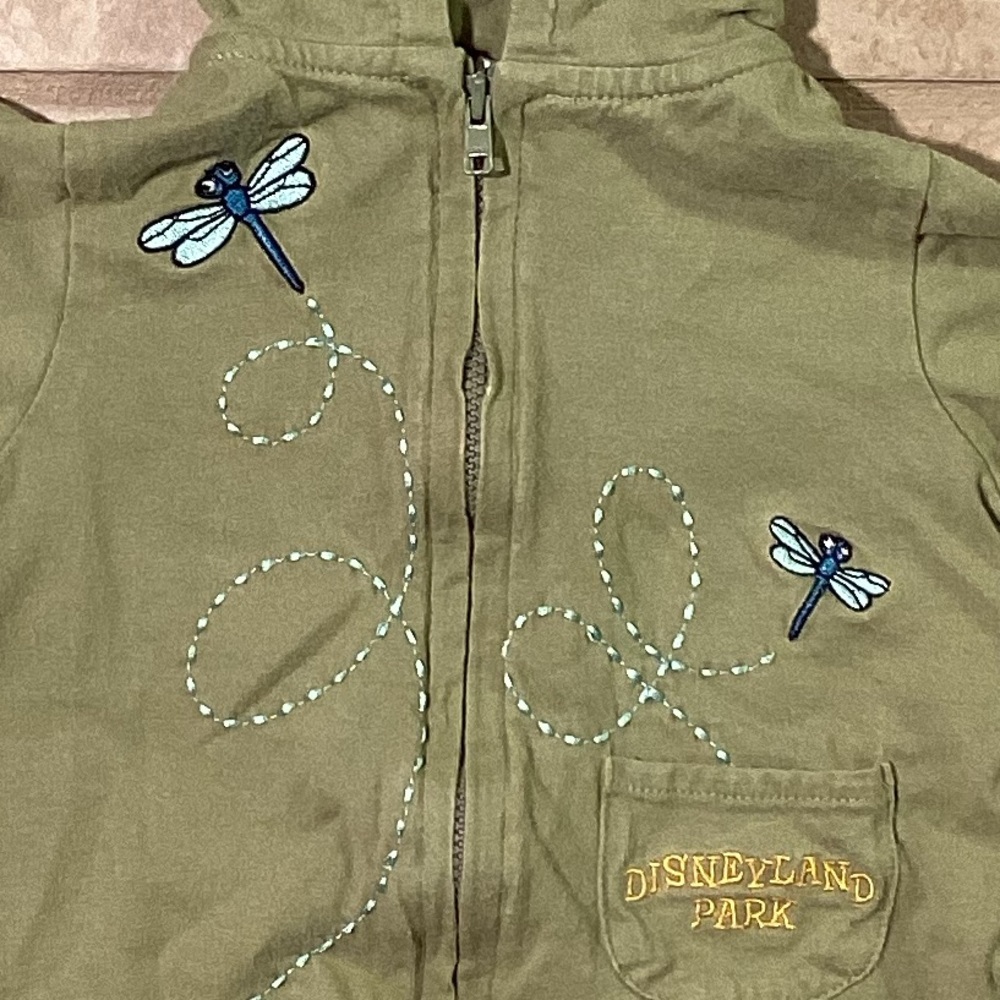 Disneyland Resort Sage Green Zippered Sweatshirt
